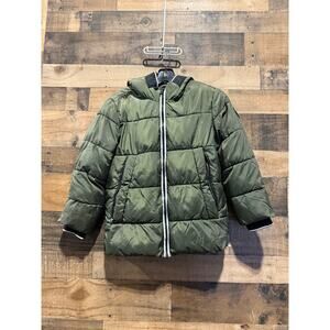 Michael Kors- Quilted Puffer Jacket-Green/Black-Size 8 Kids